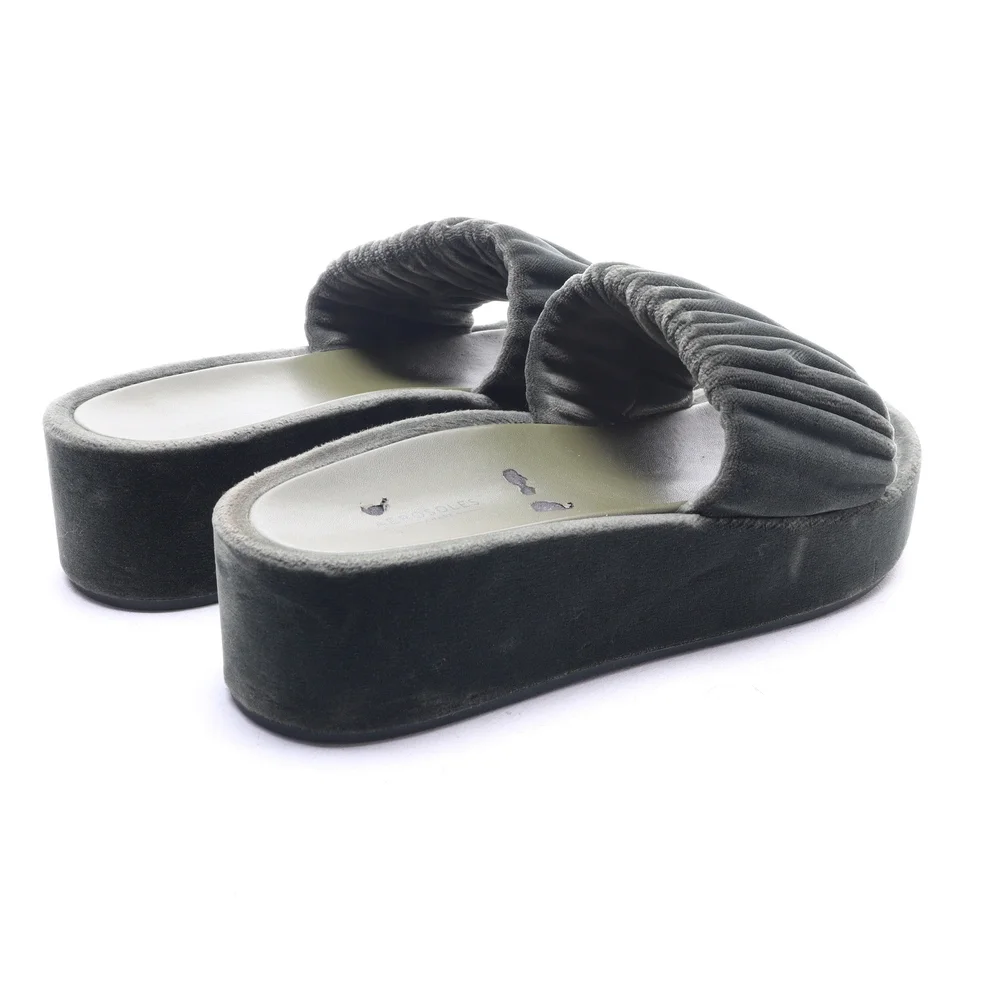 Aerosoles Women DADA Velvet Slide Platforms Shoes 7.5 Forest Green - Picture 10 of 16